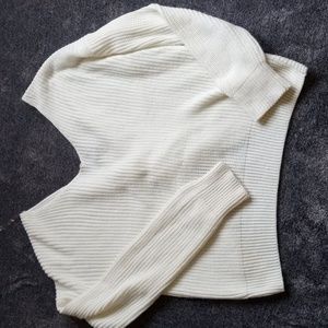 Love University twist back double v-neck sweater